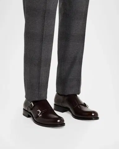 Christian Louboutin Men's Moustachou Double-Monk Strap Loafers | Thumbnail 2