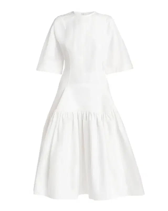 Bottega Veneta Cotton Voile Drop-Waist Midi Dress