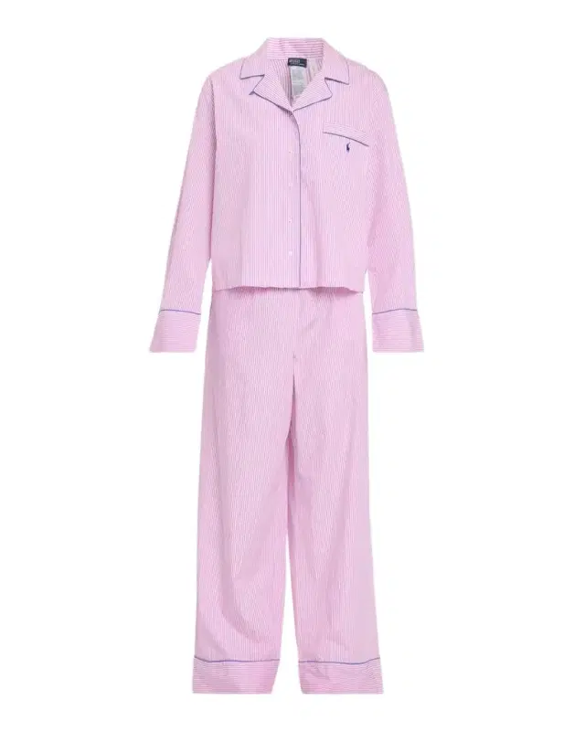 Polo Ralph Lauren Striped Poplin Long-Sleeve Pajama Set