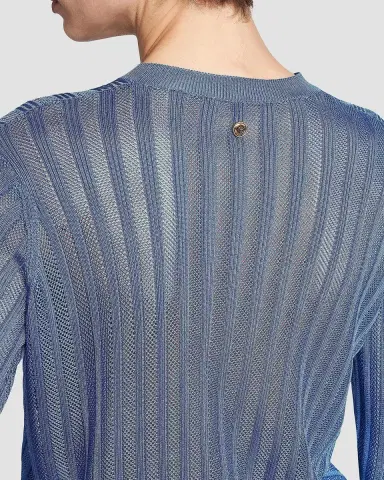 Versace La Vacanza Mesh Rib-Knit Cardigan | Thumbnail 5 Versace La Vacanza Mesh Rib-Knit Cardigan | Thumbnail 5