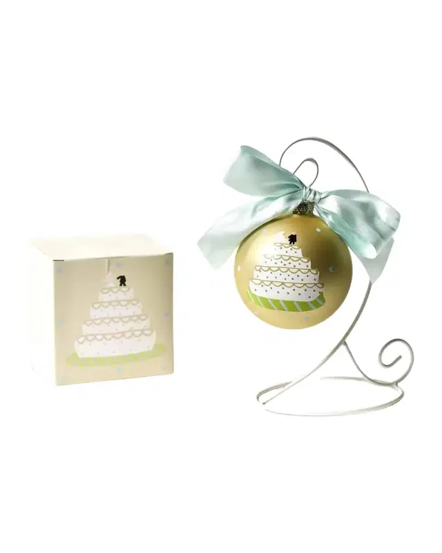 Coton Colors Wedding Cake Christmas Ornament with Stand