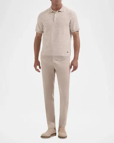 Bugatchi Men's Textured Cotton Polo Shirt | Thumbnail 2