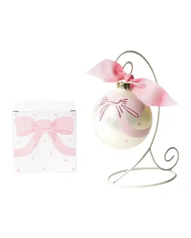 Coton Colors Little Love Pink Christmas Ornament with Stand | Thumbnail 2