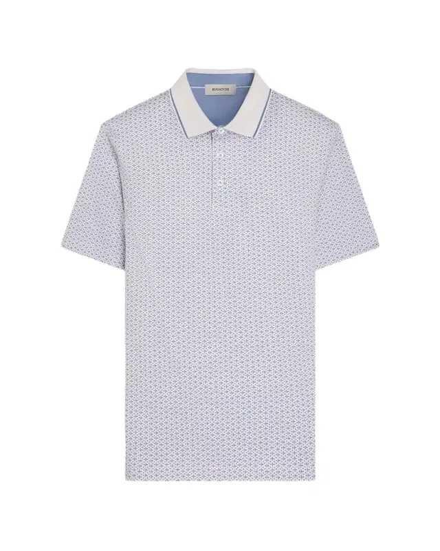 Bugatchi Men's Printed Stretch-Cotton Polo Shirt