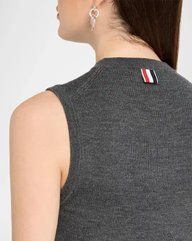 Thom Browne RWB Wool Rib-Knit Shell Top | Thumbnail 5 Thom Browne RWB Wool Rib-Knit Shell Top | Thumbnail 5