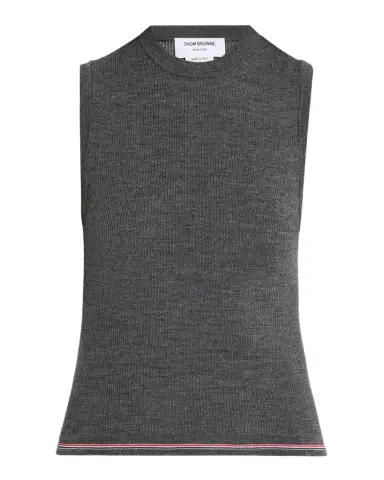 Thom Browne RWB Wool Rib-Knit Shell Top | Thumbnail 1 Thom Browne RWB Wool Rib-Knit Shell Top | Thumbnail 1