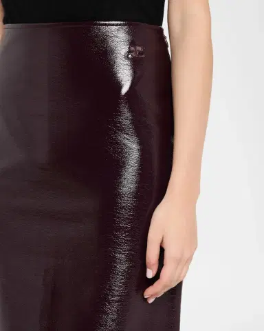 Courrèges Shiny Vinyl Knee-Length Skirt | Thumbnail 5 Courrèges Shiny Vinyl Knee-Length Skirt | Thumbnail 5