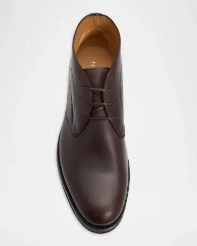 Ferragamo Men's Settimot Leather Desert Boots | Thumbnail 6 Ferragamo Men's Settimot Leather Desert Boots | Thumbnail 6