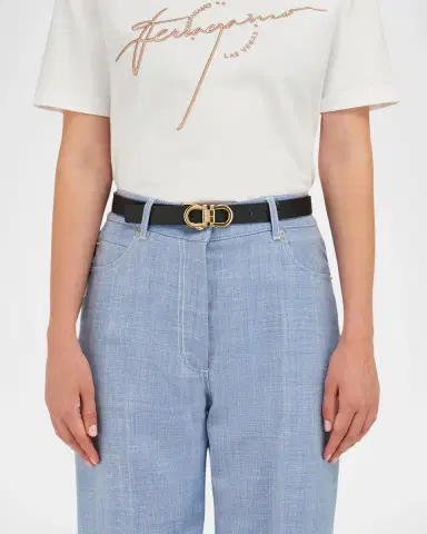 Ferragamo Reversible Gancini Leather Belt | Thumbnail 2 Ferragamo Reversible Gancini Leather Belt | Thumbnail 2