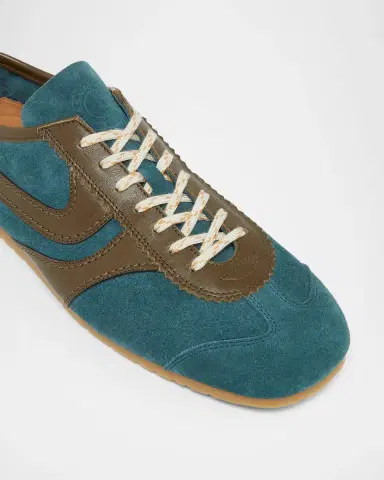 Dries Van Noten Mixed Leather Retro Runner Sneakers | Thumbnail 3