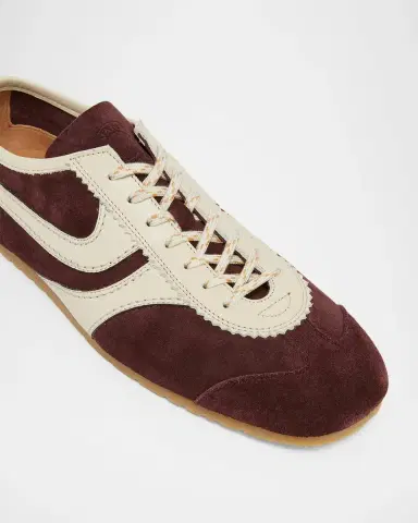 Dries Van Noten Mixed Leather Retro Runner Sneakers | Thumbnail 3
