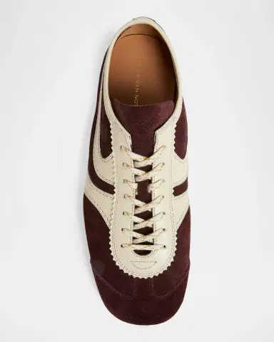 Dries Van Noten Mixed Leather Retro Runner Sneakers | Thumbnail 4