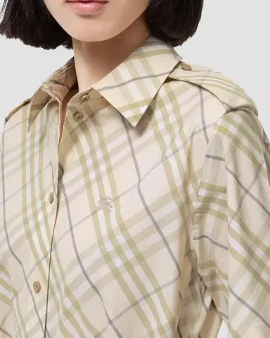 Burberry Georgina Check Belted Cotton Mini Shirtdress | Thumbnail 4 Burberry Georgina Check Belted Cotton Mini Shirtdress | Thumbnail 4
