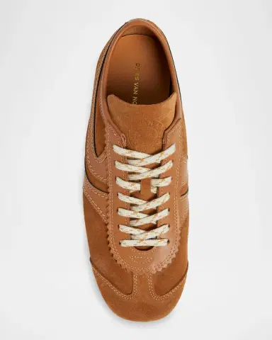 Dries Van Noten Mixed Leather Retro Runner Sneakers | Thumbnail 4