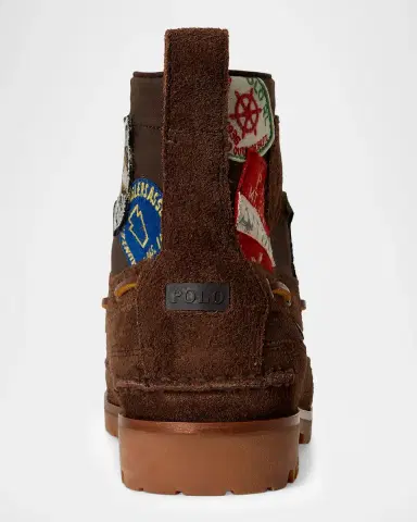 Polo Ralph Lauren Men's Ranger Mid Suede and Twill Boots | Thumbnail 2