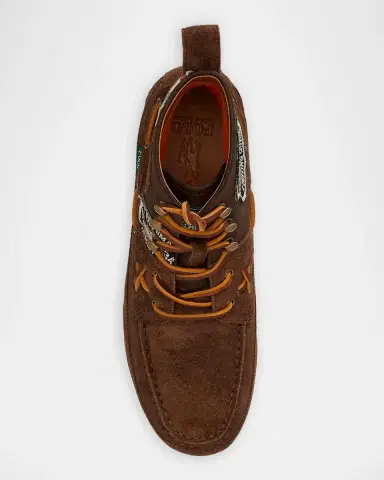 Polo Ralph Lauren Men's Ranger Mid Suede and Twill Boots | Thumbnail 3