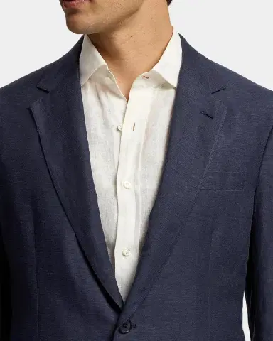 Ralph Lauren Purple Label Men's Hadley Hand-Tailored Silk-Linen Jacket | Thumbnail 5