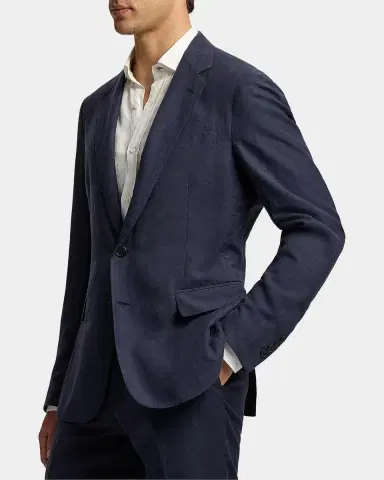 Ralph Lauren Purple Label Men's Hadley Hand-Tailored Silk-Linen Jacket | Thumbnail 6