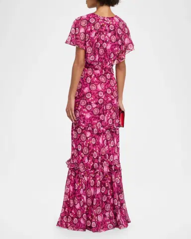 Saloni Sarita Floral Maxi Dress | Thumbnail 3