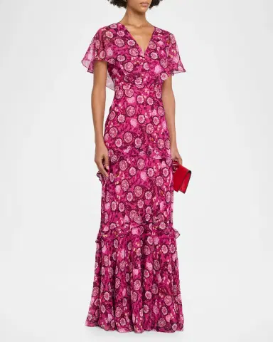 Saloni Sarita Floral Maxi Dress | Thumbnail 4