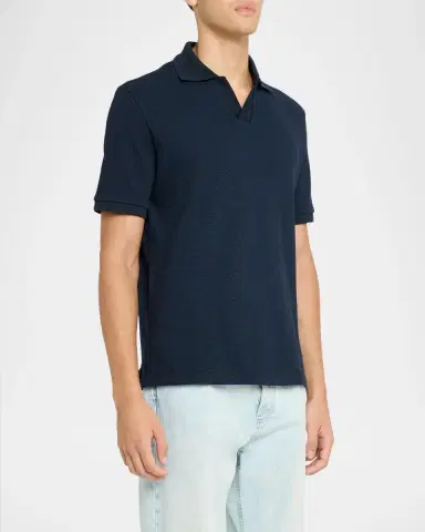 Eton Men's Waffle Open-Collar Polo Shirt | Thumbnail 4 Eton Men's Waffle Open-Collar Polo Shirt | Thumbnail 4