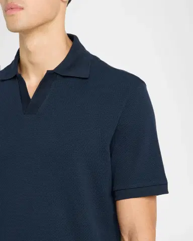 Eton Men's Waffle Open-Collar Polo Shirt | Thumbnail 5 Eton Men's Waffle Open-Collar Polo Shirt | Thumbnail 5