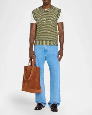 Marni Men's Suede North/South Tote Bag | Thumbnail 5 Marni Men's Suede North/South Tote Bag | Thumbnail 5