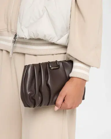 Brunello Cucinelli Pleated Leather Clutch Bag | Thumbnail 2 Brunello Cucinelli Pleated Leather Clutch Bag | Thumbnail 2