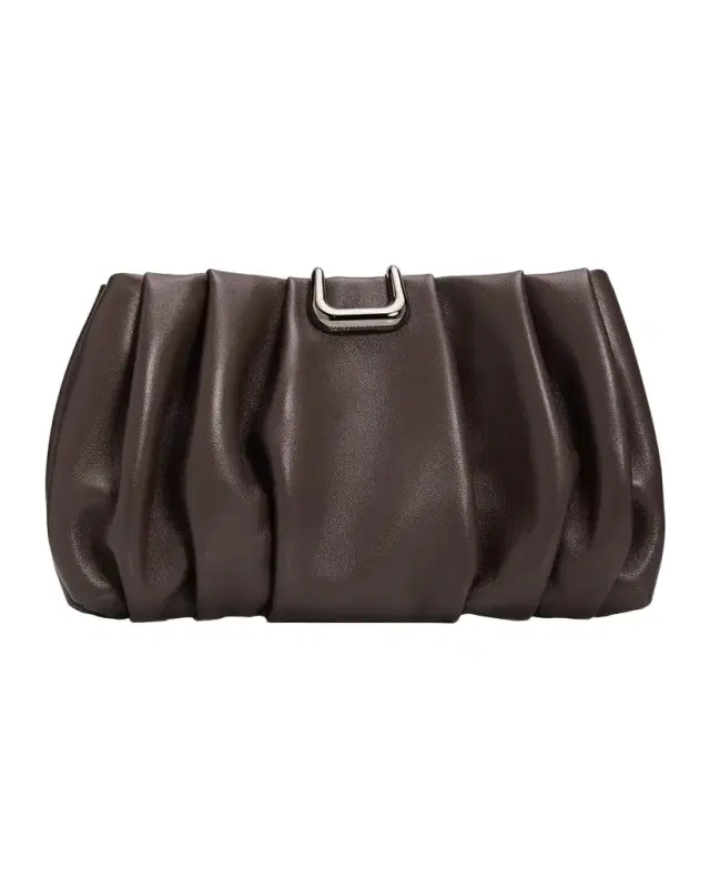 Pleated Leather Clutch Bag Pleated Leather Clutch Bag