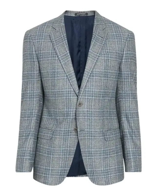 Emporio Armani Men's G Line Wool Plaid Single-Breasted Sport Coat