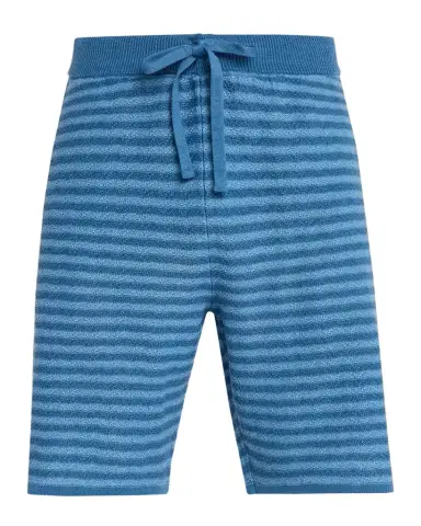 The Elder Statesman Men's Cotton and Linen Stripe Drawstring Shorts | Thumbnail 1