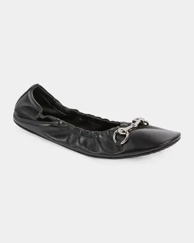 Gucci Prima Leather Ballerina Flats | Thumbnail 2 Gucci Prima Leather Ballerina Flats | Thumbnail 2