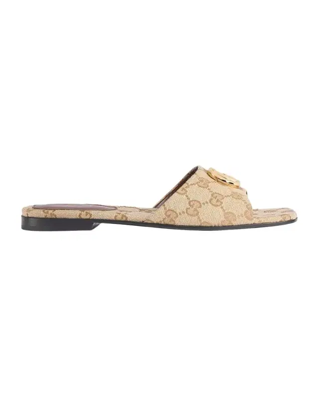 Gucci Marmont GG Canvas Slide Sandals