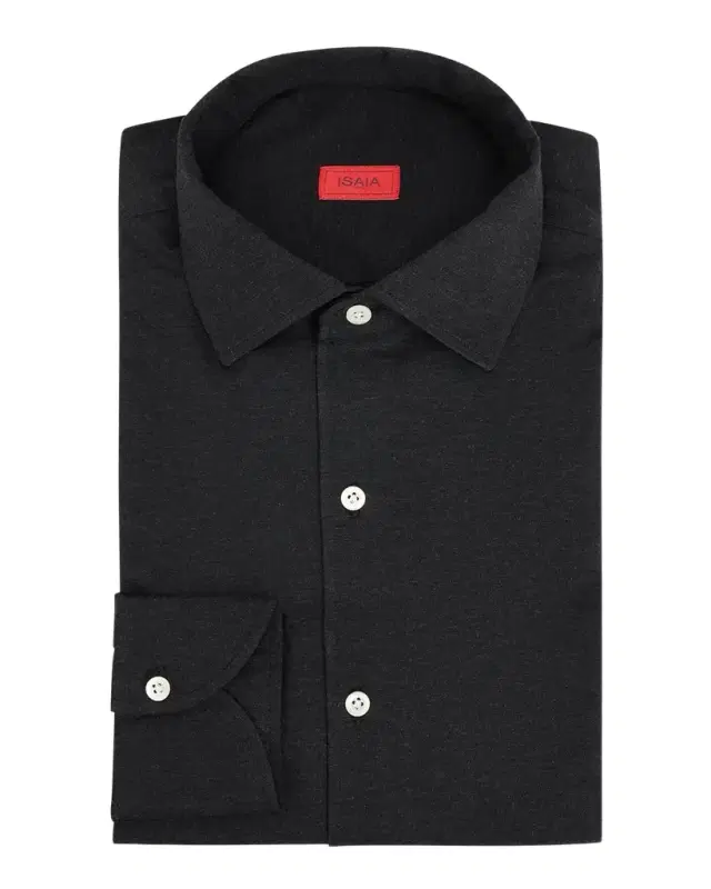 Isaia Men's Cotton and Linen Solid Dress Shirt