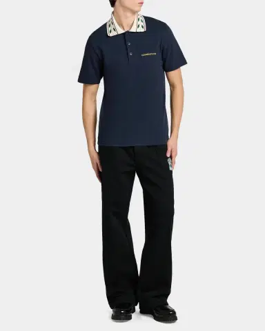 Casablanca Men's Laurel Cotton Pique Polo Shirt | Thumbnail 2