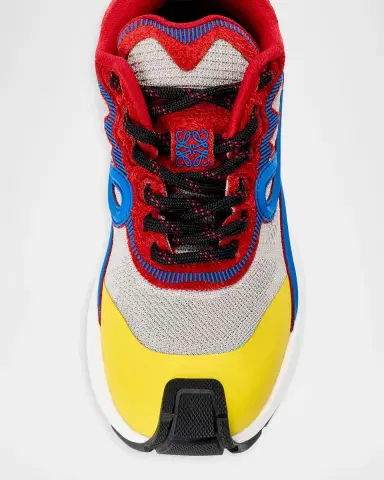 Loewe Men's Pogo Mix-Media Sneakers | Thumbnail 2