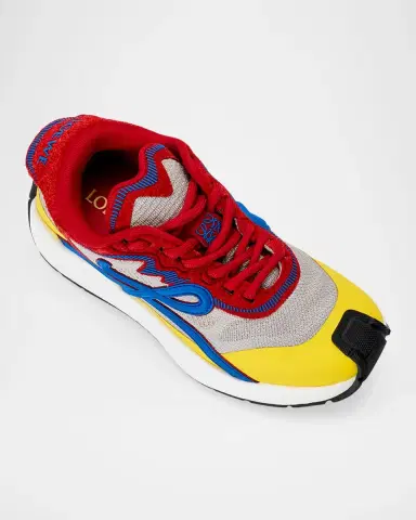 Loewe Men's Pogo Mix-Media Sneakers | Thumbnail 3