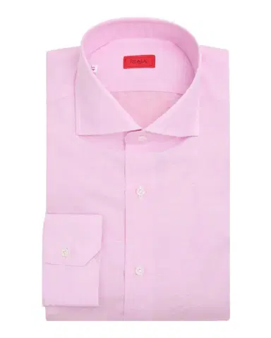 Isaia Men's Cotton and Linen Solid Dress Shirt | Thumbnail 1 Isaia Men's Cotton and Linen Solid Dress Shirt | Thumbnail 1