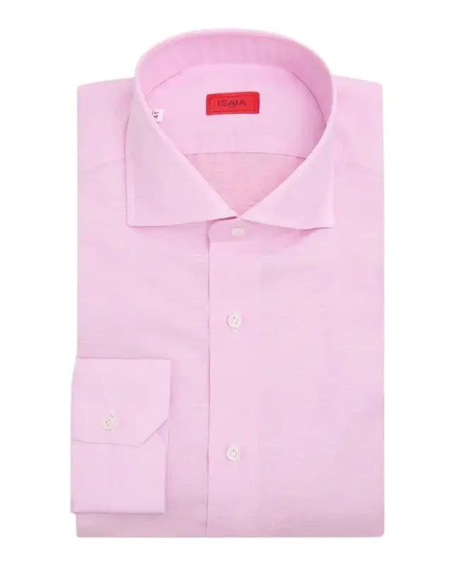 Isaia Men's Cotton and Linen Solid Dress Shirt