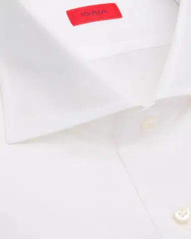 Isaia Men's Cotton and Linen Solid Dress Shirt | Thumbnail 2 Isaia Men's Cotton and Linen Solid Dress Shirt | Thumbnail 2