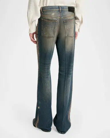 AMIRI Men's MA Fit Star Studded-Trim Jeans | Thumbnail 3 AMIRI Men's MA Fit Star Studded-Trim Jeans | Thumbnail 3