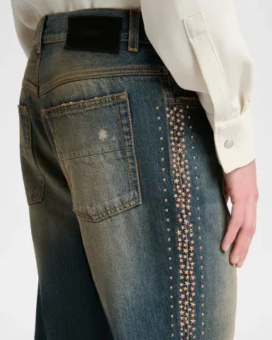 AMIRI Men's MA Fit Star Studded-Trim Jeans | Thumbnail 5 AMIRI Men's MA Fit Star Studded-Trim Jeans | Thumbnail 5