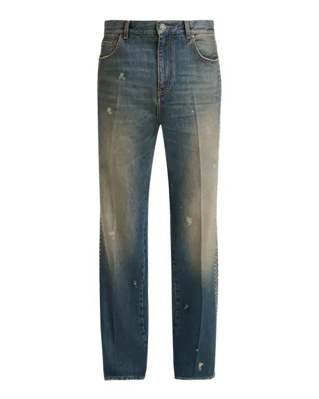 AMIRI Men's MA Fit Star Studded-Trim Jeans