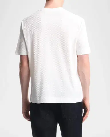 Emporio Armani Men's Cotton Jacquard T-Shirt | Thumbnail 3