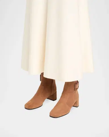 Roger Vivier Tres Vivier Polly 45MM Suede Booties | Thumbnail 2 Roger Vivier Tres Vivier Polly 45MM Suede Booties | Thumbnail 2