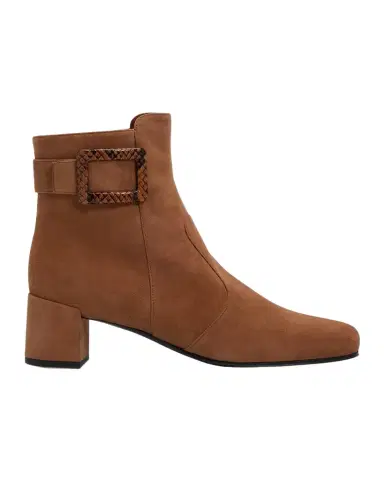 Roger Vivier Tres Vivier Polly 45MM Suede Booties | Thumbnail 1 Roger Vivier Tres Vivier Polly 45MM Suede Booties | Thumbnail 1