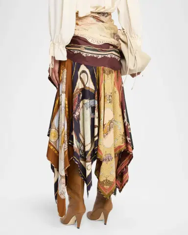 Zimmermann Valiant Draped Silk Scarf Skirt | Thumbnail 3