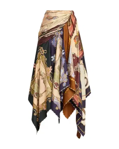 Zimmermann Valiant Draped Silk Scarf Skirt | Thumbnail 1