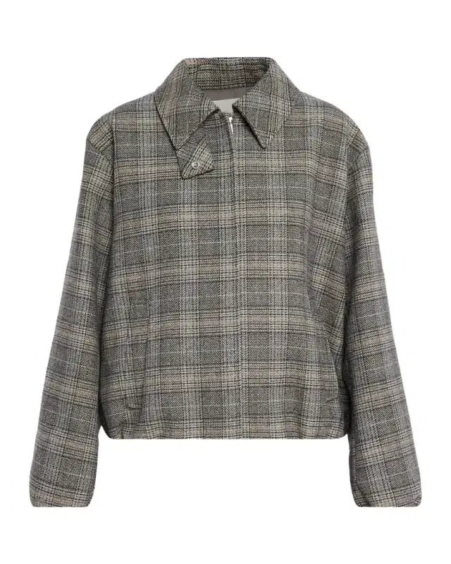 Lafayette 148 New York Glen Check Bomber Jacket