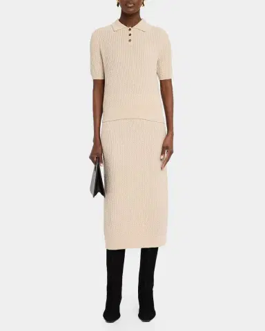Lafayette 148 New York Cable-Knit Cashmere Polo Sweater | Thumbnail 2 Lafayette 148 New York Cable-Knit Cashmere Polo Sweater | Thumbnail 2